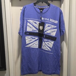 Artful Dodger Blue Graphic Tee